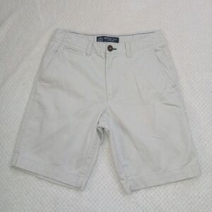 Men's American Eagle Outfitters Lite Khaki Chino Shorts Sz 28 100% Cotton Preppy